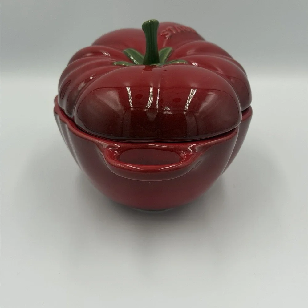 Staub Ceramic 16-oz Petite Tomato Shaped Cocotte - Cherry